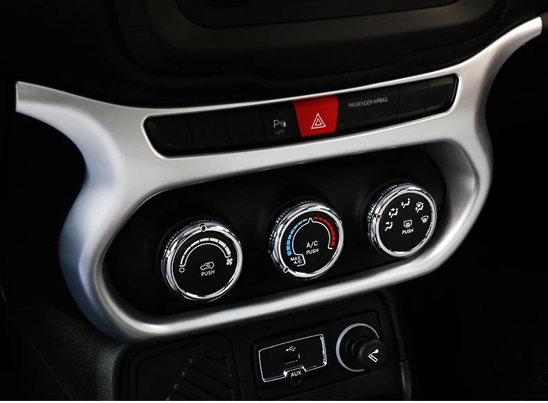 ABS центральной консоли приборной панели AC кондиционер кнопка включения Панель крышка отделка под давлением для jeeprenegade