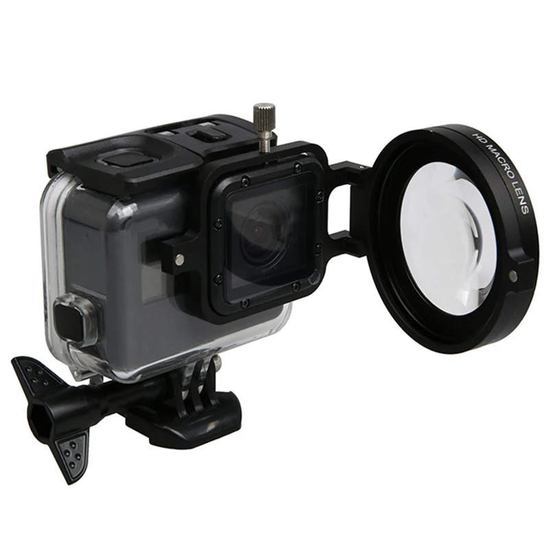 Gopro 58 мм + 16 раз лупа Colse up HD макрообъектив фильтр кольцо адаптер для GoPro HERO 7 6 5