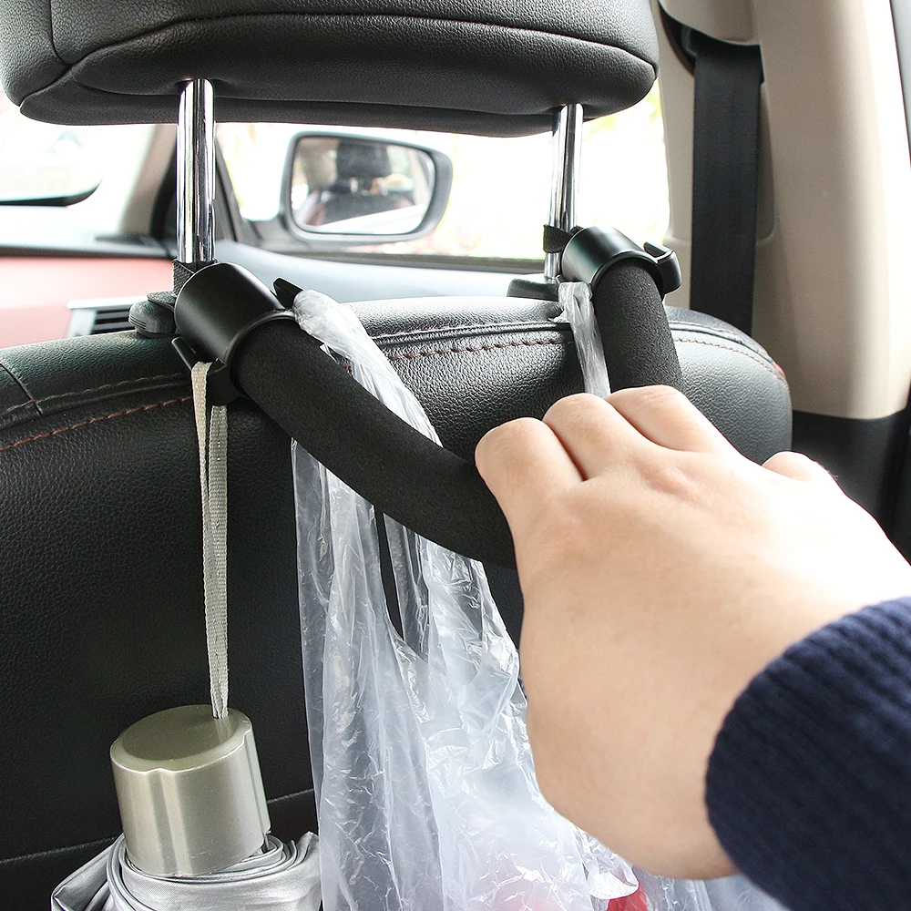 Universal Car Backrest Handrail Multifunctional Car Rear Seat Safety Handle Hook Suspend Objects