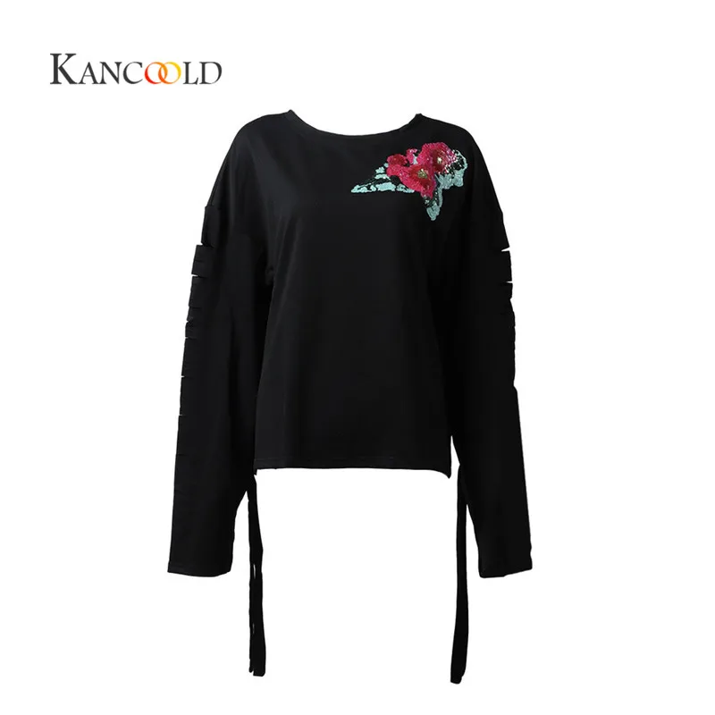 KANCOOLD plus groBe herbst westlichen stil fashion locher pailletten