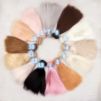 

1pcs 15cm 21colors milk fiber transplant Girl Periwig Doll Wig salon Material Curly Hair Wig For BJD SD Doll Accessories