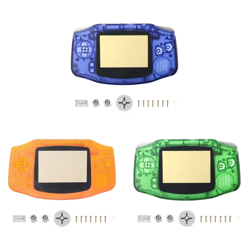 Transparent Full Set Case Cover Frame Repair Parts Kit For Nintendo GameBoy Advance GBA O25 Dropship