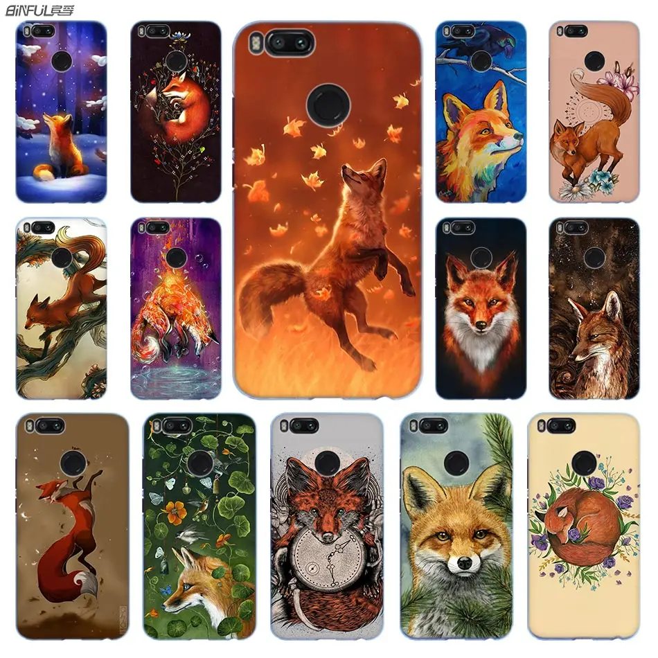 

Anime funny foxs lovely cute Anime Phone Case PC for Xiaomi Mi 9 8 8SE 5X 6x A2 Lite Pocophone f1 Mix 2s Max 2 3 64G Cover
