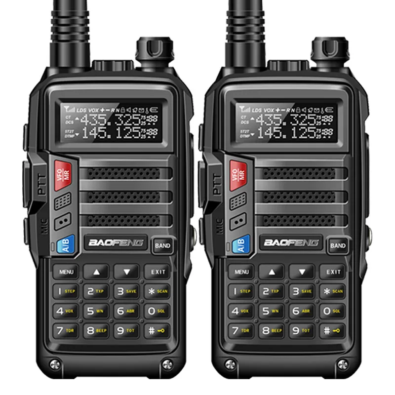 

2Pcs BaoFeng UV-S9 8W Powerful Walkie Talkie VHF/UHF136-174Mhz&400-520Mhz Dual Band 10km Long Range Portable Two Way Radio