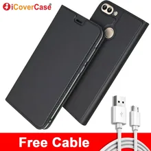 

For Huawei P Smart Case with Free gift Luxury Stand Wallet PU Leather Cover Flip Phone Case For Huawei P Smart PSmart 5.65 inch
