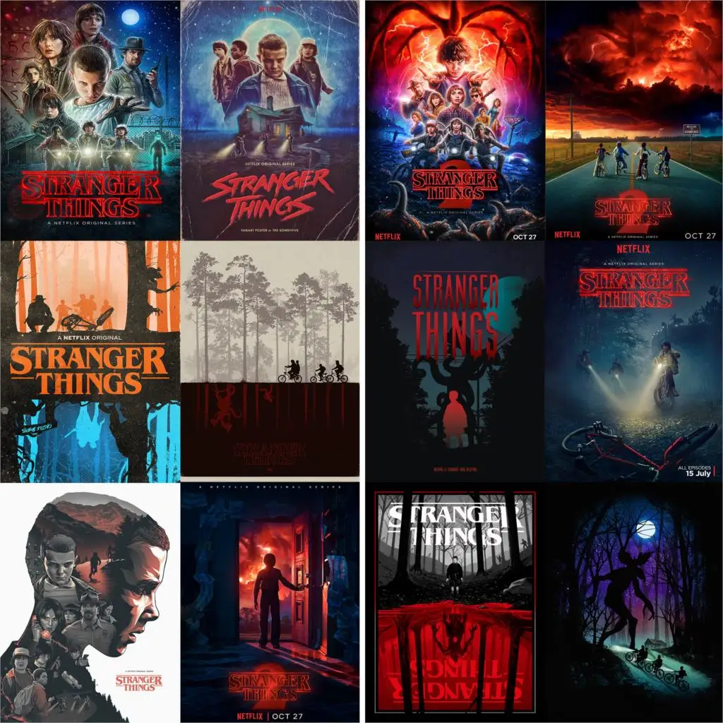

Stranger Things Season 2 Movie Posters Wall Stickers White Coated Paper Prints Home Decoration Vivid Color free shipping