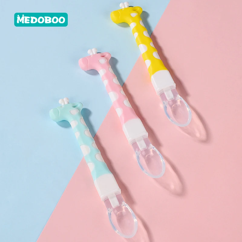 

Medoboo Baby Cartoon Spoon Silicone BPA Free Safe Newborn Feeding Spoons Infant Eating Spoon Tableware Tools 10
