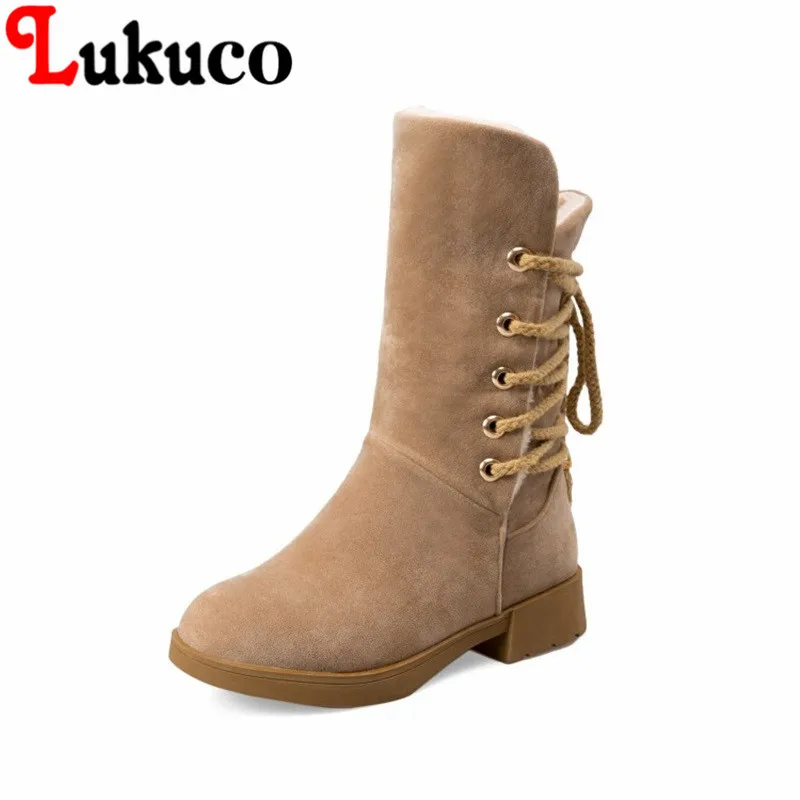 

2017 Lukuco warm style size to 43 lady Snow Boots high quality low price Global Shopping Festival 2017 super bargain women boots