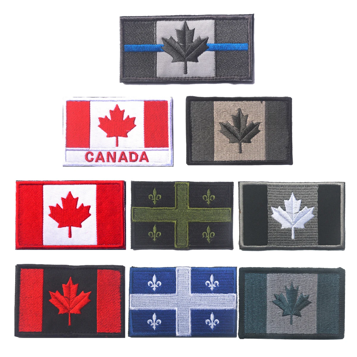Вышитый канадский флаг Квебек патч армейский тактический военный Канадский кленовый лист значки нарукавная повязка Национальный флаг вышивка патчи