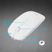 Беспроводная мышь для зарядки Bluetooth 1600 точек/дюйм для ПК ультратонкая перезаряжаемая Bluetooth 3,0 Беспроводная мышь для ноутбука мини офисная мышь