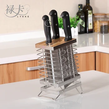 

Stainless Steel Kitchen Knife Storage Block Holder