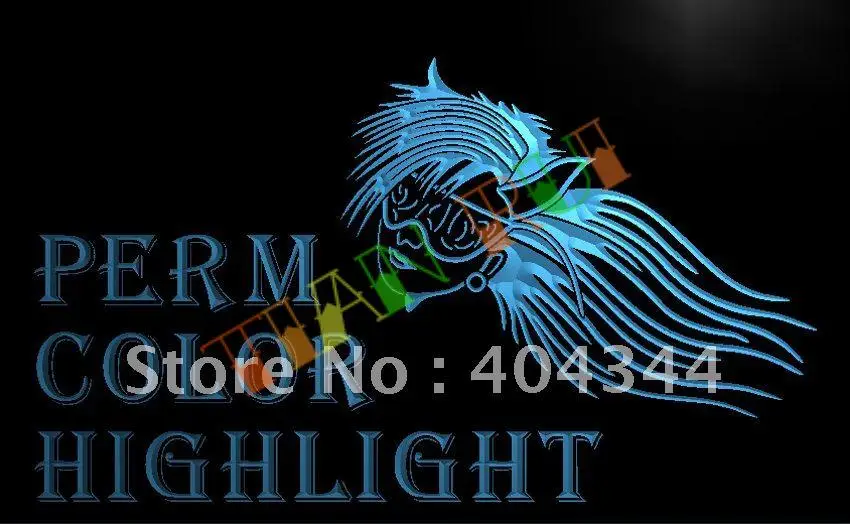 

LB217- OPEN Perm Color Highlight Hair Cut Light Sign