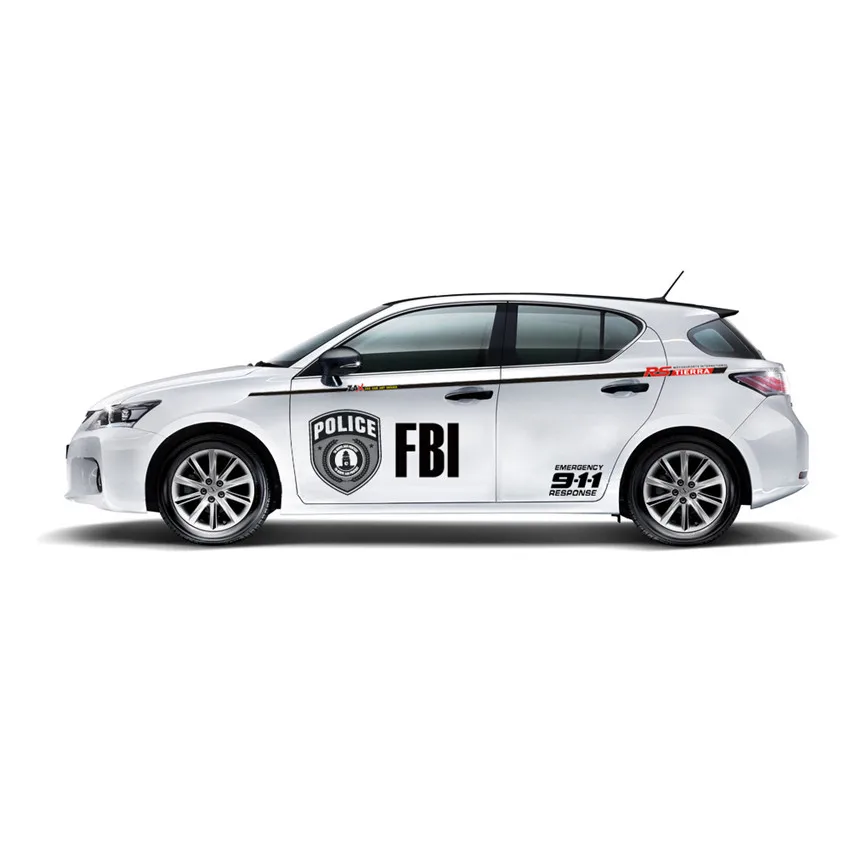 Набор черных наклеек ФБР 911 RS TIERRA роскошные ПВХ наклейки с боковой талией для
