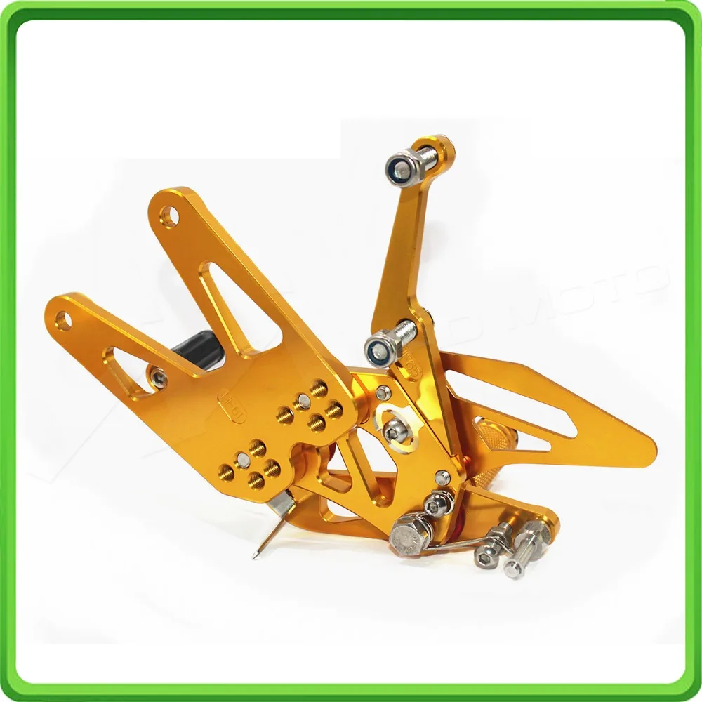 Регулируемая коробка передач Rearset ног колышки для Yamaha R6 YZF-R6 2003 2004 2005& YZF-R6S 2006 2007 2008 2009 золото
