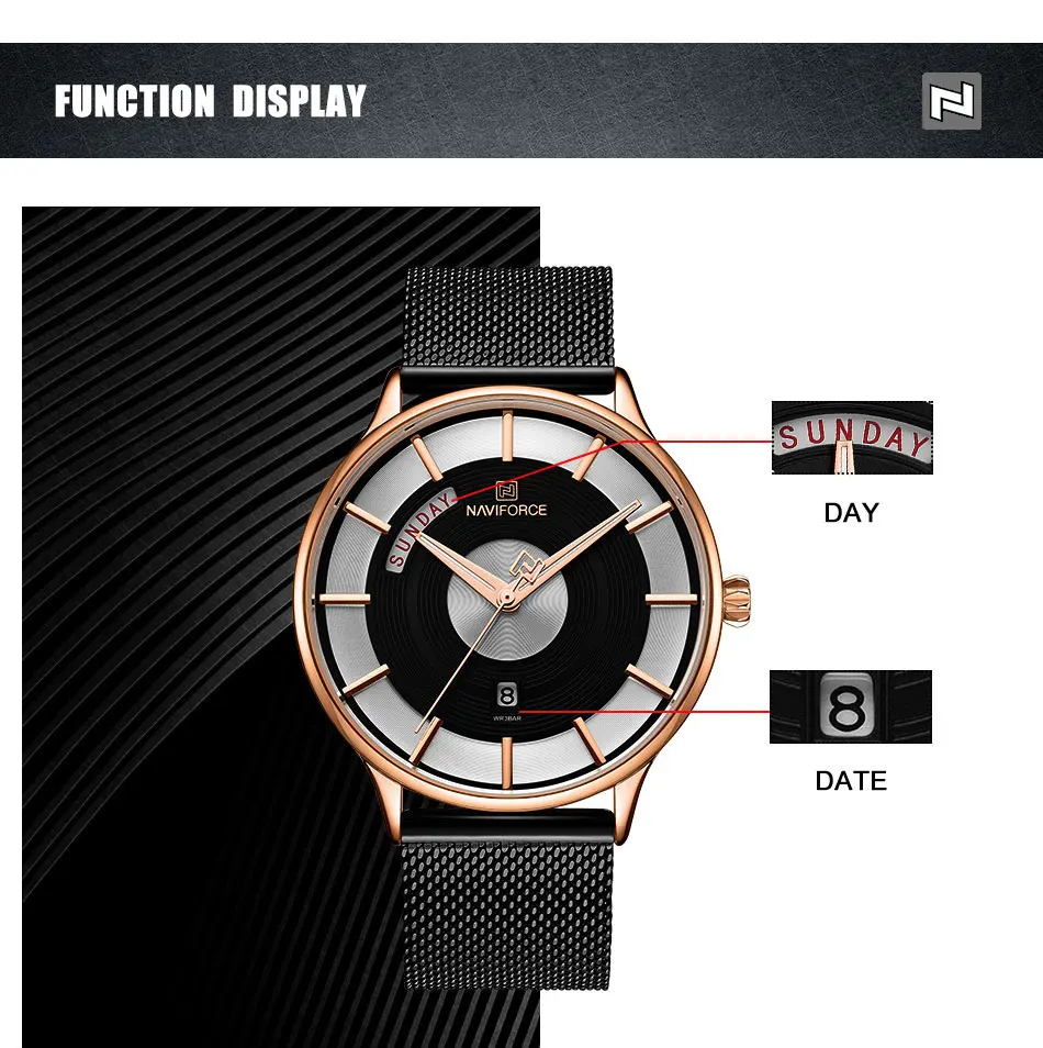 NAVIFORCE Новое поступление мужские часы лучший бренд класса люкс кварцевые часы мужские спортивные наручные часы из нержавеющей стали relogio masculino