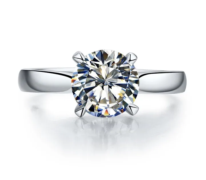 2.00 Ct Diamond Round Cut Solitaire Engagement Ring 925 Sterling Silver