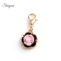 20pcs-lot-Newest-Gold-Enamel-Flower-Charms-Pendant-with-Lobster-Clasp-Charms-for-Floating-Locket