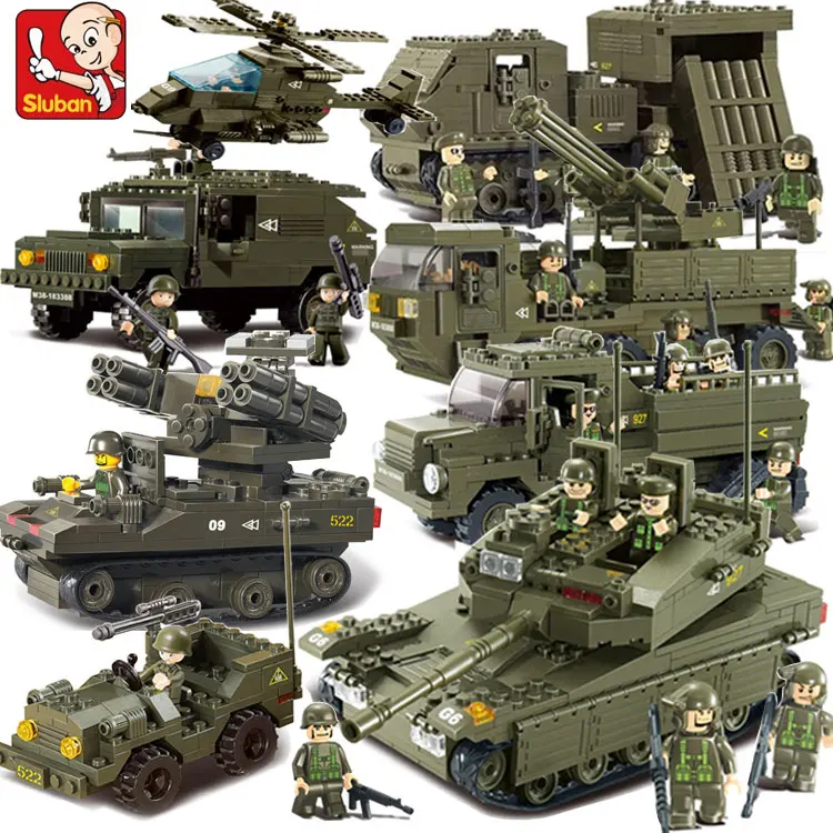 Sluban Army troops Building Blocks Set Kids Toy Military Series