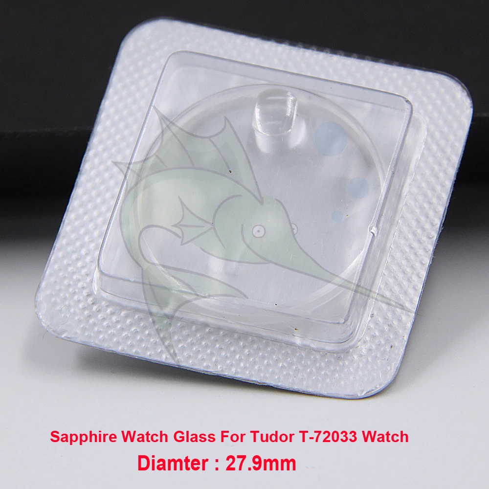 

High End Sapphire Watch Glass Parts 27.9mm Sapphire Watch Glass with Waterpoof Gasket Ring for Tudor T 72033