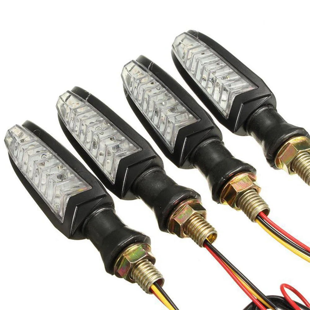 Universal 4pcs Motorcycle Turn Signal Light Brake Running