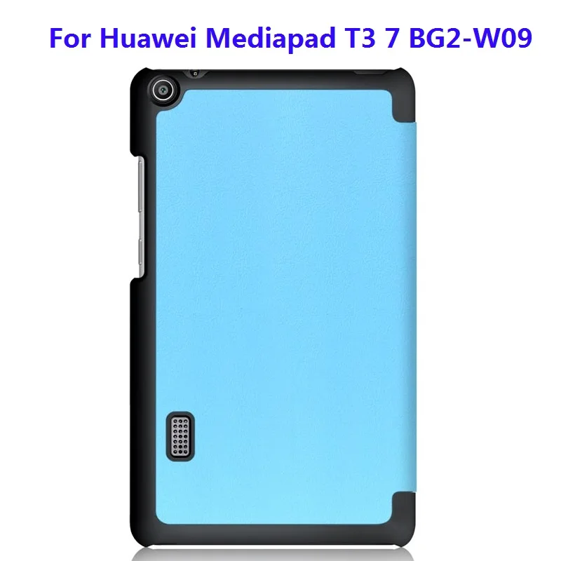 Qosea для huawei Mediapad T3 7 3g BG2-U01 из искусственной кожи Смарт Стенд планшетный ПК чехол для huawei Mediapad T3 7 BG2-W09 чехол - Цвет: Blue