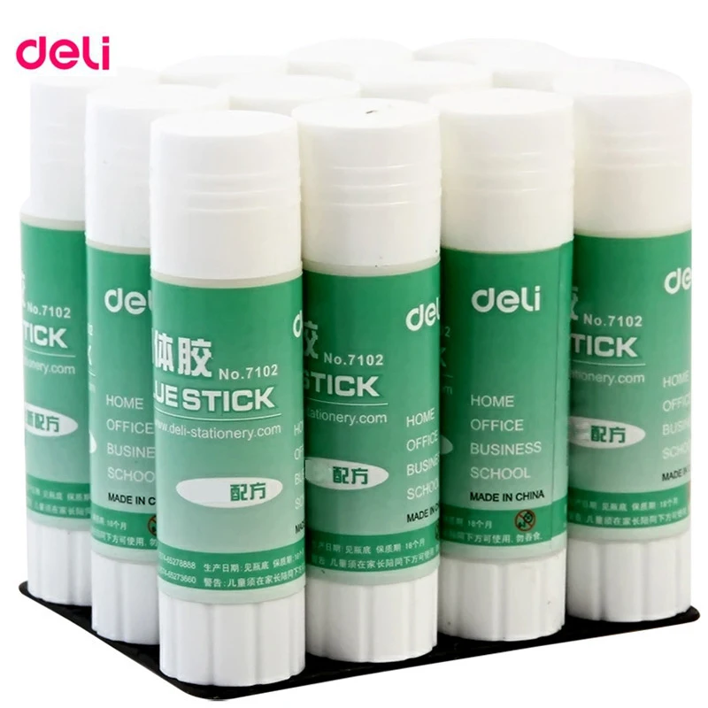 

Deli School & Office Stationery Viscosity Good Slip Drying Deli 9g Stick Paper Adhesive PVA Solid Glue for School Tail Supplies