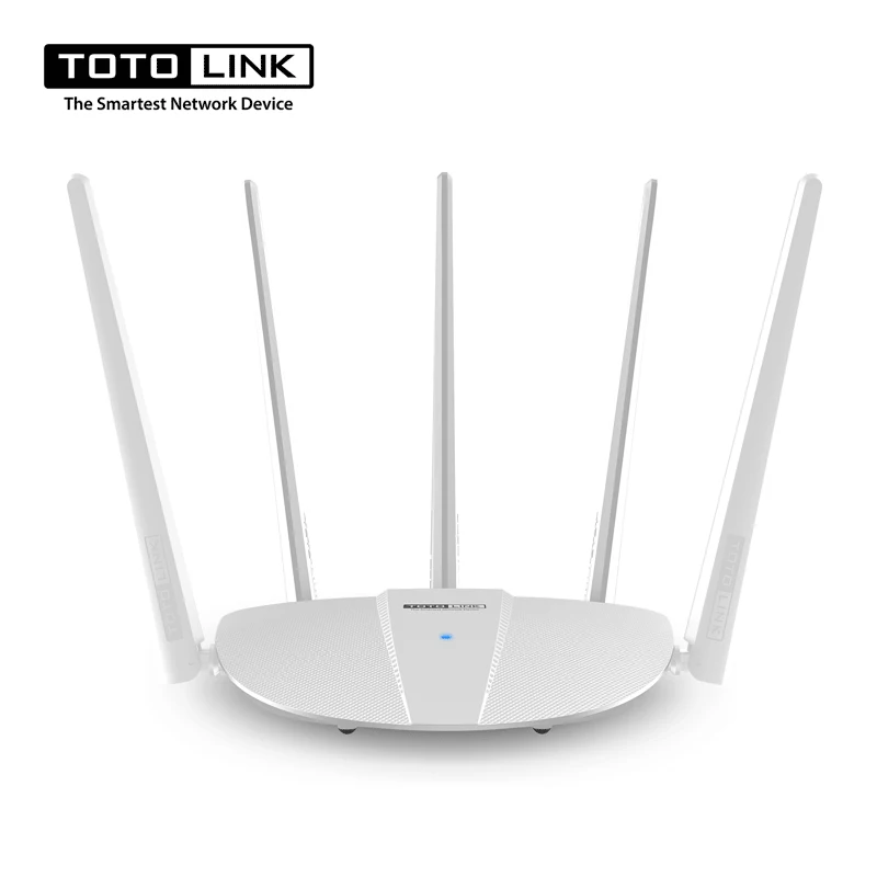 

TOTOLINK AC1200 Dual Band WiFi Router, wireless router with AP, repeater function, 5 antennas and long range coverage