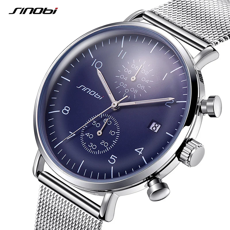 

2017 SINOBI Watch Men Luxury Brand Clock Fashion Luminous Mens Watches Business Wrist Watch erkek kol saati relogio masculino