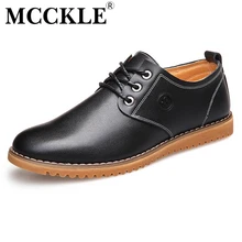 MCCKLE Heißer 2017 Neue Frühling Britischer Echtem Leder Männer Schuhe Brogue Mann Mode für Männer Flache Beiläufige Schuhe Plus Größe frühling