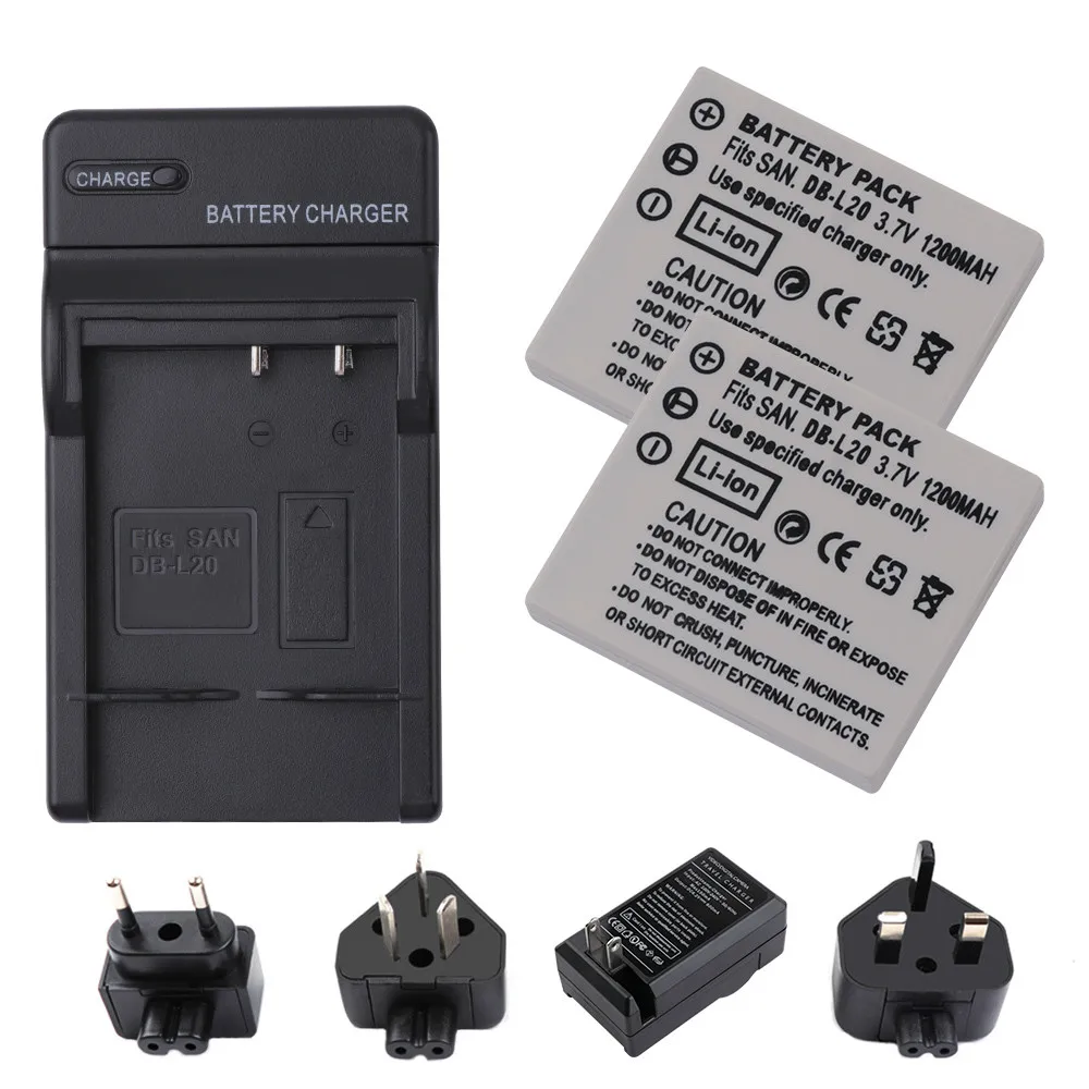 

2X DB-L20 DB-L20A DB-L20AU DBL20 Battery+Charger for Sanyo Xacti DMC-C1 C4 C5 DSC-J4 DSC-K4 CA65 E60 CG65 E6 CG6 DMX-CA8 DMX-CG9