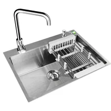 304 ручная раковина из нержавеющей стали один бак кухонная раковина утолщение раковина пакет LU42710