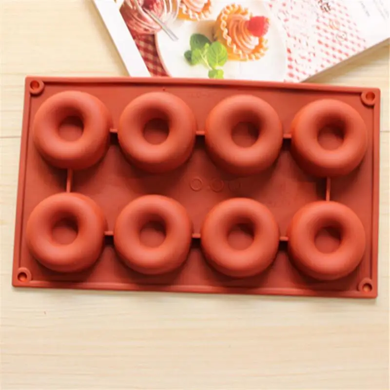 

Donut Shape Round Muffin Sweet Candy Jelly Fondant Cake Chocolate Mold Silicone Tool Baking Pan DIY D627