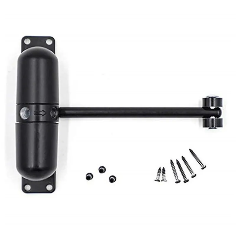 

1 Set Black Zinc Alloy Automatic Spring Door Closer Generic Surface Heavy Door Closer Door Hardware