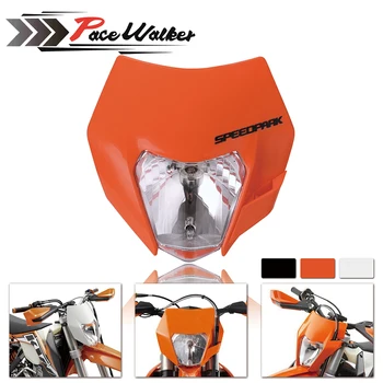 

3 color Universal Headlight With Bulb 2016 Motorcycle Dirt Bike Motocross Supermoto Headlamp For KTM SX F EXC XCF SMR