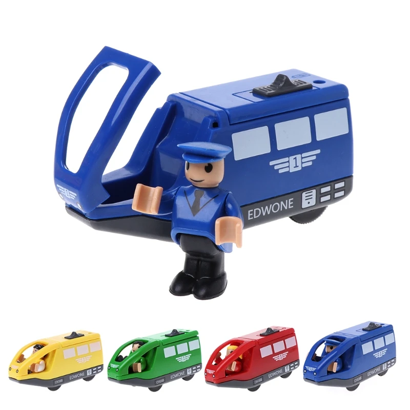 

Electronic Train Vehicle Toy Magnetic Wooden Slot Diecast Gift For Children Kids