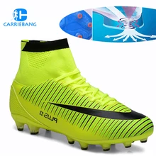Мужские футбольные бутсы большого размера 35-46, высокие футбольные бутсы Tf/fg/ag, Длинные шипы тренировочные футбольные бутсы, износостойкие кроссовки