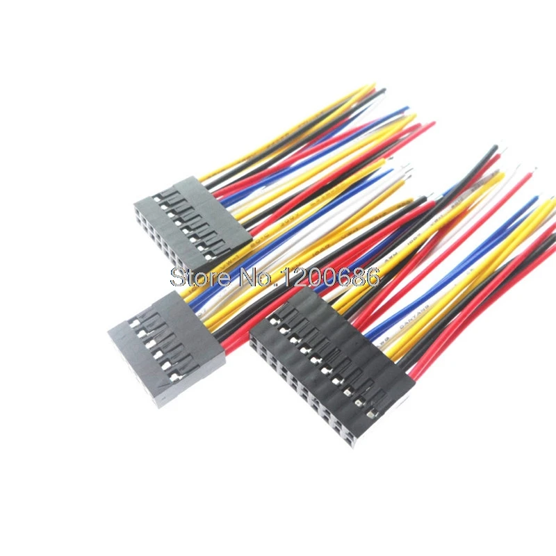 

1007 22AWG 40CM 2X10 20P Pure copper cable male jumper DuPont 2.54mm wire cable 20pin pitch 2.54mm