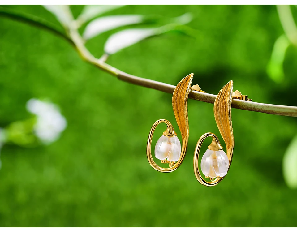 jóias finas natural cristal de ouro lírio