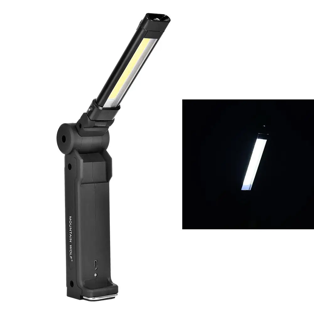 

Portable COB Handheld Work Light with Magnet USB Rechargeable LED Flashlight Lanterns Working Inspection Lamps Lighting Foldable