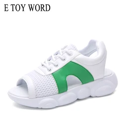 E TOY WORD Bear sole fish mouth sandals women 2019 Korean summer beach shoes women thick bottom non-slip student platform shoes E TOY WORD Bear sole fish mouth sandals women 2019 Korean summer beach shoes women thick bottom non-slip student platform shoes