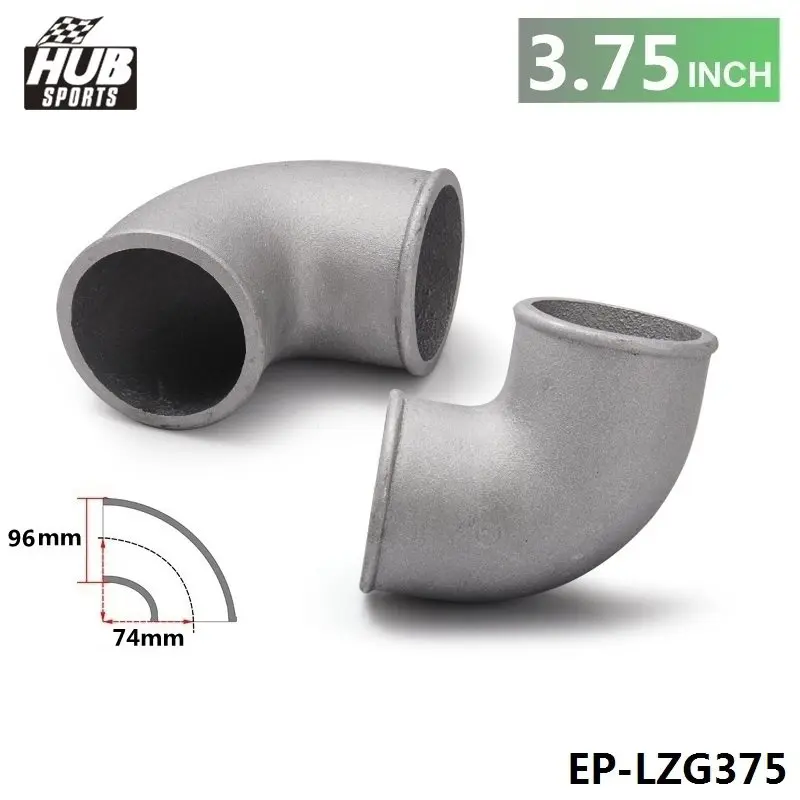 96mm 3.75" Cast Aluminium Elbow Pipe 90 Degree Intercooler Turbo Tight Bend For Toyota verso 2011 HU-LZG375