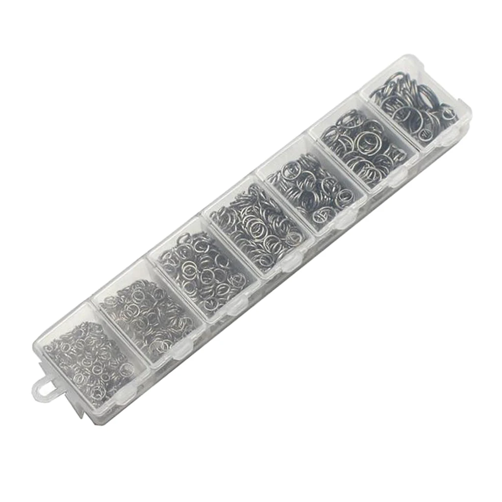 1450 Pieces 3/4/5/6/7/8/10mm DIY Jewelry Findings Single Loop Round Open Jump Rings Findings Accessories