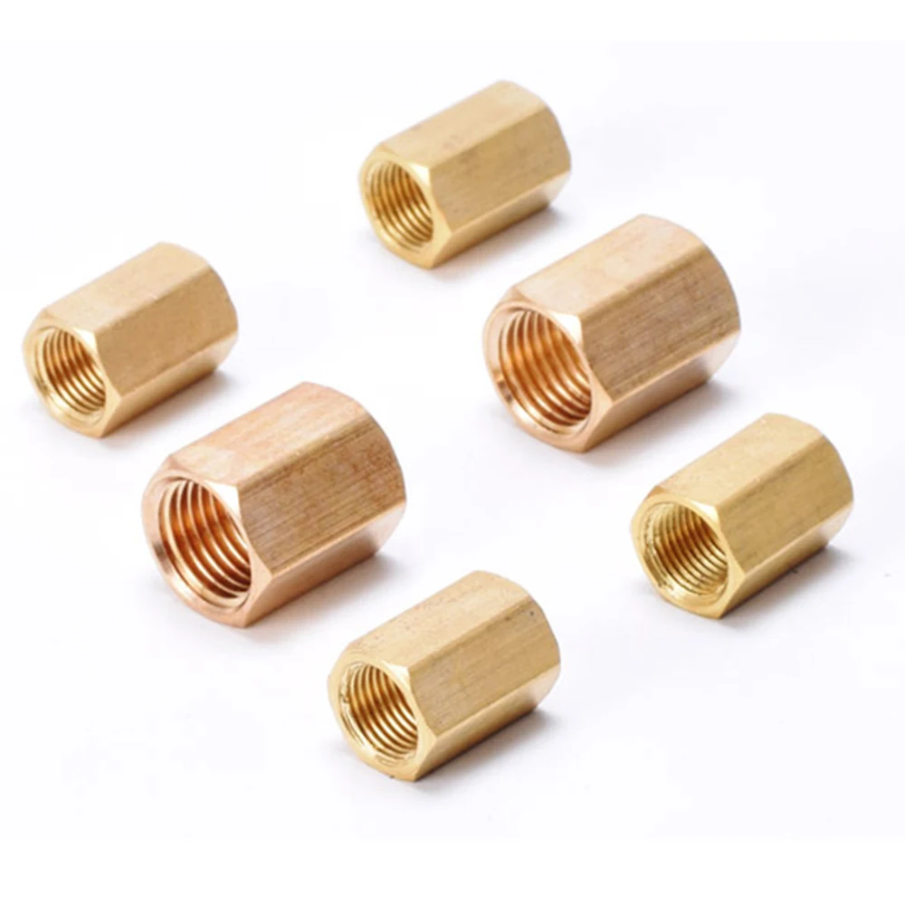 1 шт. 1/4 &quot3/8&quot 1/2 &quot3/4&quot &quotлатунный BSP гнездовой резьбой шестигранный прямой