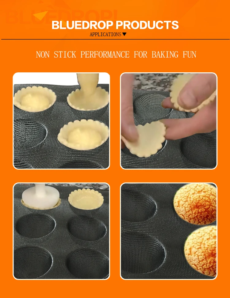 Bluedrop силиконовые тарталетки формы для выпечки летающая тарелка для выпечки хлеба коврик перфорированные круглой формы булочка формы