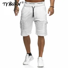 TYBURN новые летние Брендовые мужские спортивные тонкие складные шорты, мужские черные шорты для бодибилдинга, мужские шорты для фитнеса и тренажерного зала