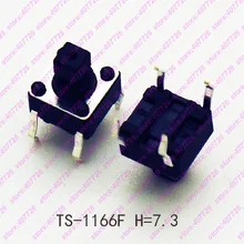 100 шт.-1000 шт. 6X6X7,3 мм 4PIN DIP& SMD Мгновенный Такт Кнопка Верхняя квадратная головка тактические ключи переключатель мини кнопка