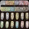 12 Grids Gradient Mermaid Flake Nail Glitter Hexagon Holo Sequins Powder 3D Manicure Nail Art Paillettes Decoration Tips ► Photo 1/6