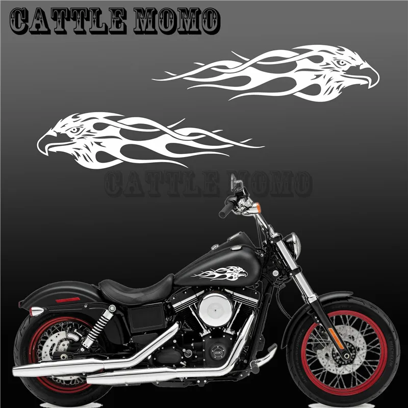 Motorcycle Decals Flame Eagle Fuel Tank Decal Fairing Sticker For