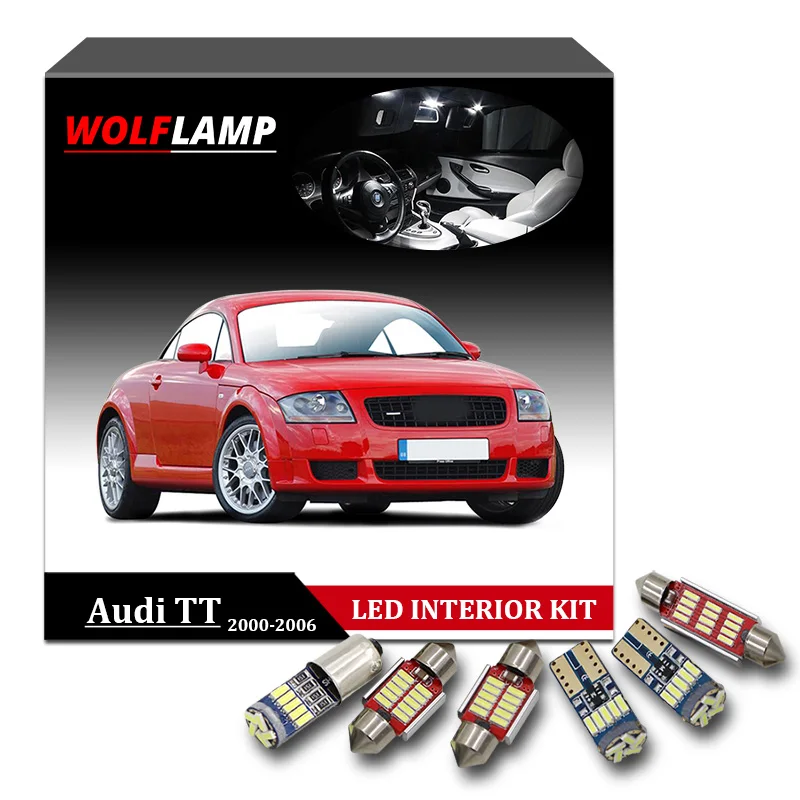 Wolflamp 14 шт. Ледяной Синий Белый Canbus Светодиодные внутренние автомобильные фары