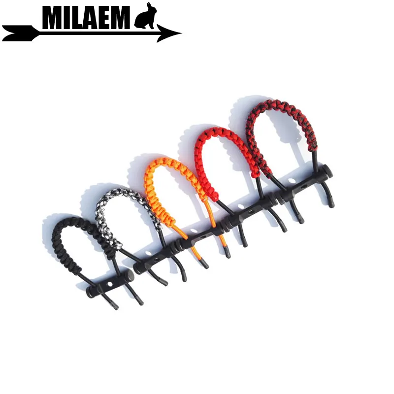 

1PC Archery Bow Sling Strap Adjustable Sling Material Braided Rope and Metal Parachute Cord Compound Bow Hunting Accessory